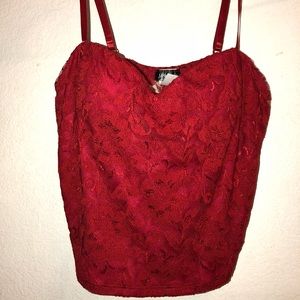 Red crop top